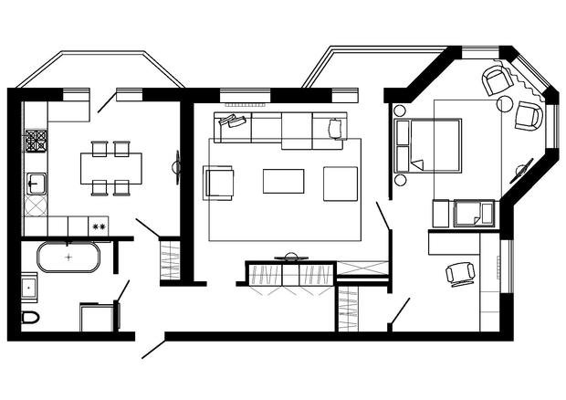 План с расстановкой мебели