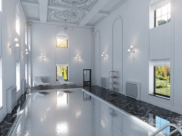 Фото из портфолио Бассейн черно-белом цвете – фотографии дизайна интерьеров на INMYROOM