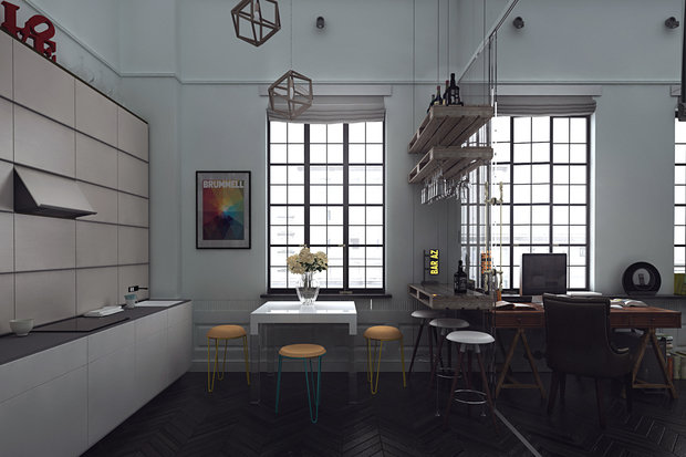 Фотография: Кухня и столовая в стиле Эклектика, Квартира, Дома и квартиры, Проект недели – фото на INMYROOM