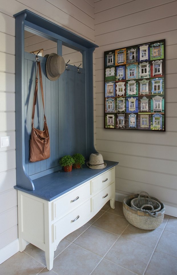 Фотография: Прихожая в стиле Прованс и Кантри, Дом, Проект недели, Московская область, дом из клееного бруса, Палекс Дизайн – фото на INMYROOM