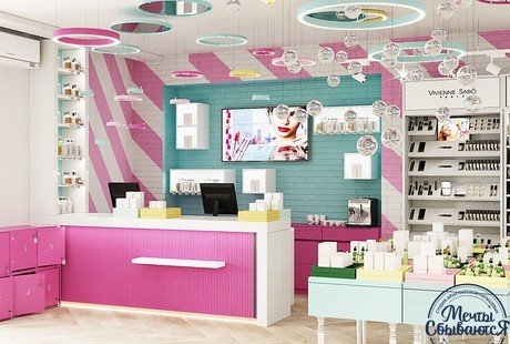 Интерьер салона косметики