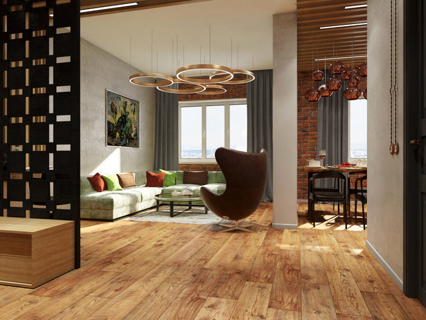 Фото из портфолио Кухня-гостиная в проекте "Архитектурная" – фотографии дизайна интерьеров на INMYROOM