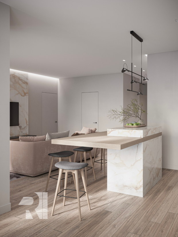 Фото из портфолио Квартира в стиле Джапанди – фотографии дизайна интерьеров на INMYROOM