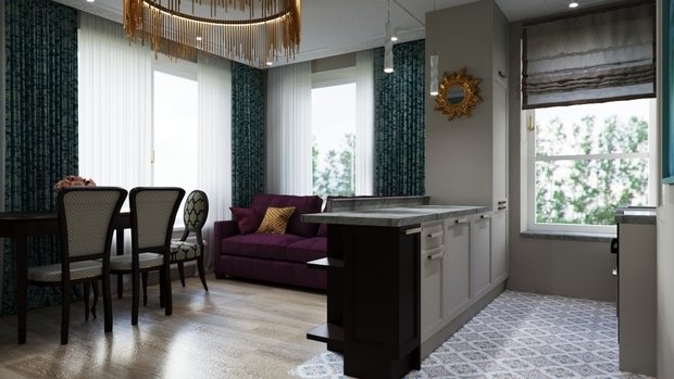 Фото из портфолио Дизайн-проект "Минималистичная классика" Квартира в Москве, 60кв.м., 2019 – фотографии дизайна интерьеров на INMYROOM