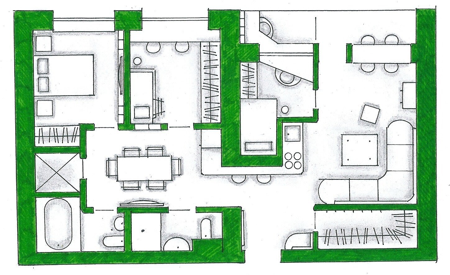 Фото из портфолио Мои перепланировки – фотографии дизайна интерьеров на INMYROOM Фото из портфолио Мои перепланировки – фотографии дизайна интерьеров на INMYROOM