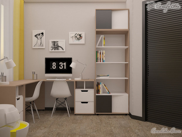 Фото из портфолио Квартира с эркером 98 м2 – фотографии дизайна интерьеров на INMYROOM