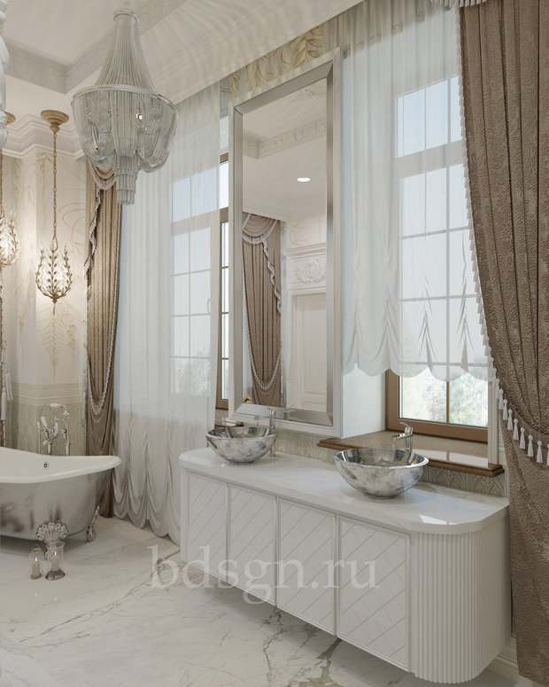 Фото из портфолио 3 королевские ванные в коттедже – фотографии дизайна интерьеров на INMYROOM