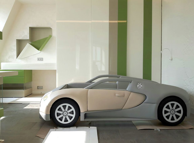 Фото из портфолио Уникальная детская кровать-машина BugaTTi Veyron от R.O.M.-Dekor – фотографии дизайна интерьеров на INMYROOM
