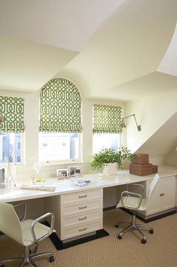 Фотография: Кабинет в стиле Современный, Интерьер комнат, Мансарда – фото на INMYROOM