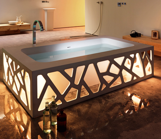 Фотография: Ванная в стиле Современный, Интерьер комнат, Подсветка, Ванна – фото на INMYROOM