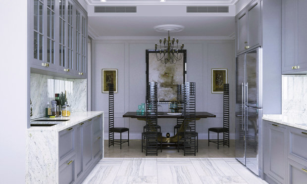 Фото из портфолио Квартира современная классика - 135 кв. Кухня-гостиная – фотографии дизайна интерьеров на INMYROOM