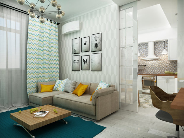 Фото из портфолио Уютная однушка для девушки – фотографии дизайна интерьеров на INMYROOM