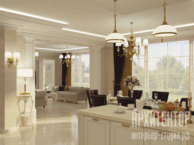 Фото из портфолио Загородный дом, 250 м2 – фотографии дизайна интерьеров на INMYROOM