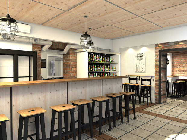 Фото из портфолио Магазин-бар Крафтового пива, 2015 – фотографии дизайна интерьеров на INMYROOM