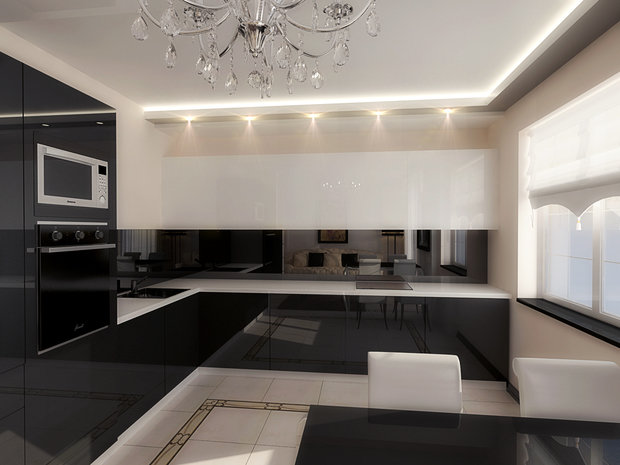 Фото из портфолио Черно-белое кино – фотографии дизайна интерьеров на INMYROOM