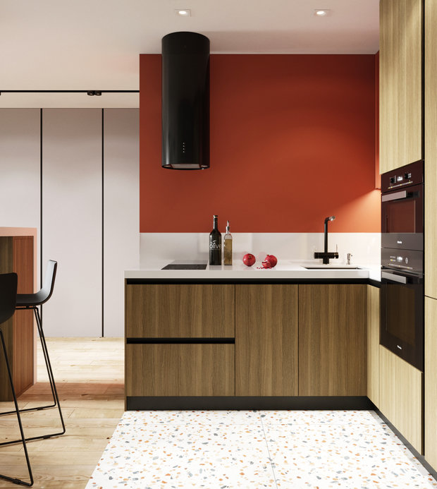 Фотография: Кухня и столовая в стиле Минимализм, Современный, Квартира, Проект недели, Новосибирск, студия Mango, 2 комнаты, 40-60 метров, Мария Малышкина – фото на INMYROOM