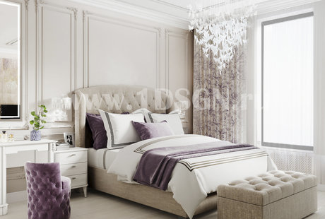 Дизайн интерьера спальни в ЖК "VANDER PARK" г.Москва