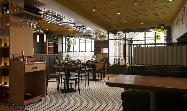 Фото из портфолио Дизайн кафе – фотографии дизайна интерьеров на INMYROOM