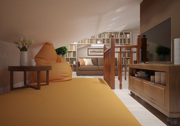 Фотография: Гостиная в стиле Современный, Квартира, Проект недели, Москва, Студия 3.14, Тимур Абдрахманов, Старый фонд, Мария Легчанова, двухэтажная квартира, Кирпичный дом, 4 и больше, Более 90 метров – фото на INMYROOM