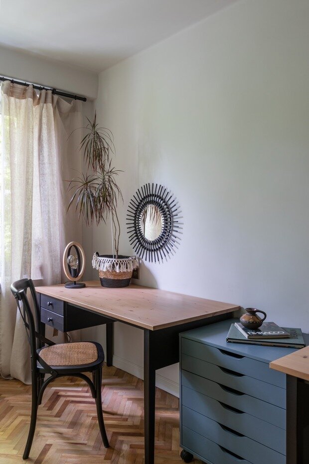 Фотография: Кабинет в стиле Скандинавский, Современный, Винтажный, Квартира, Проект недели, Санкт-Петербург, Хрущевка, 3 комнаты, 40-60 метров, Полина Андреева – фото на INMYROOM