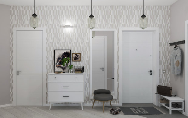 Фото из портфолио Холл "Geometric lines" – фотографии дизайна интерьеров на INMYROOM