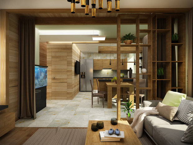 Фото из портфолио Древесный уют – фотографии дизайна интерьеров на INMYROOM