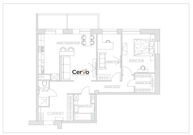 Фото из портфолио Пятницкое шоссе  – фотографии дизайна интерьеров на INMYROOM