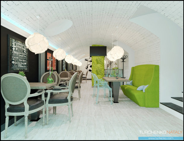 Фото из портфолио Дизайн вейп бара Паркрафт – фотографии дизайна интерьеров на INMYROOM