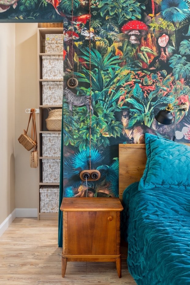 Фотография: Спальня в стиле Эклектика, Квартира, Проект недели, Видное, Сталинка, 2 комнаты, 40-60 метров – фото на INMYROOM