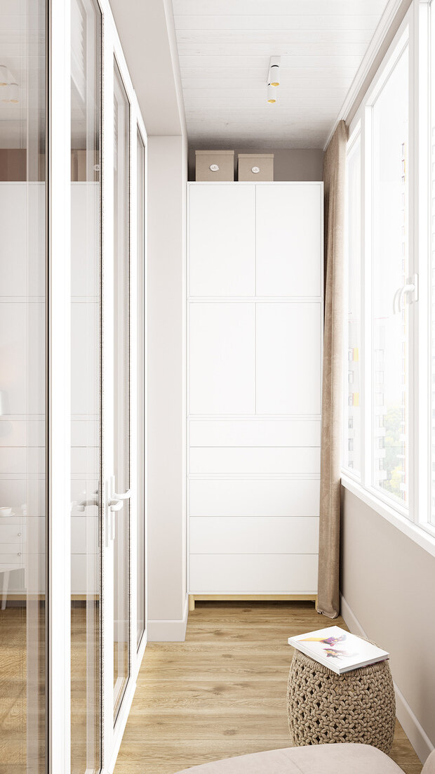 Фотография: Балкон в стиле Современный, Квартира, Проект недели, 4 и больше, 60-90 метров, Алена Чекалина, Котельники, Дизайн-студия Алены Чекалиной – фото на INMYROOM