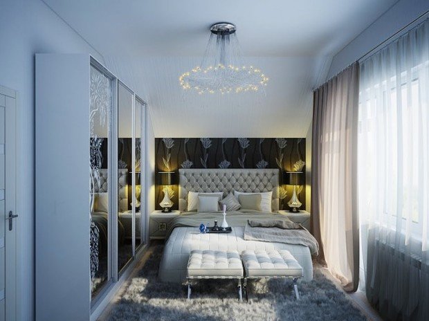 Фотография: Спальня в стиле Классический, Малогабаритная квартира, Интерьер комнат, Советы, Зеркала – фото на INMYROOM