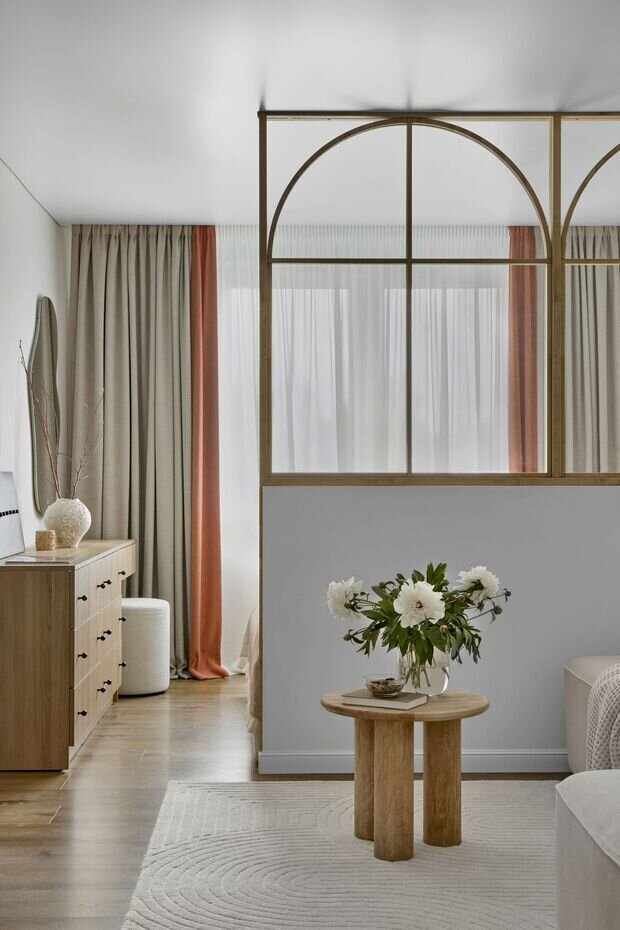 Фотография: Гостиная в стиле Современный, Джапанди, Малогабаритная квартира, Квартира, Проект дня, Беларусь, Панельный дом, 1 комната, 40-60 метров, Жодино, Мария Назарова – фото на INMYROOM