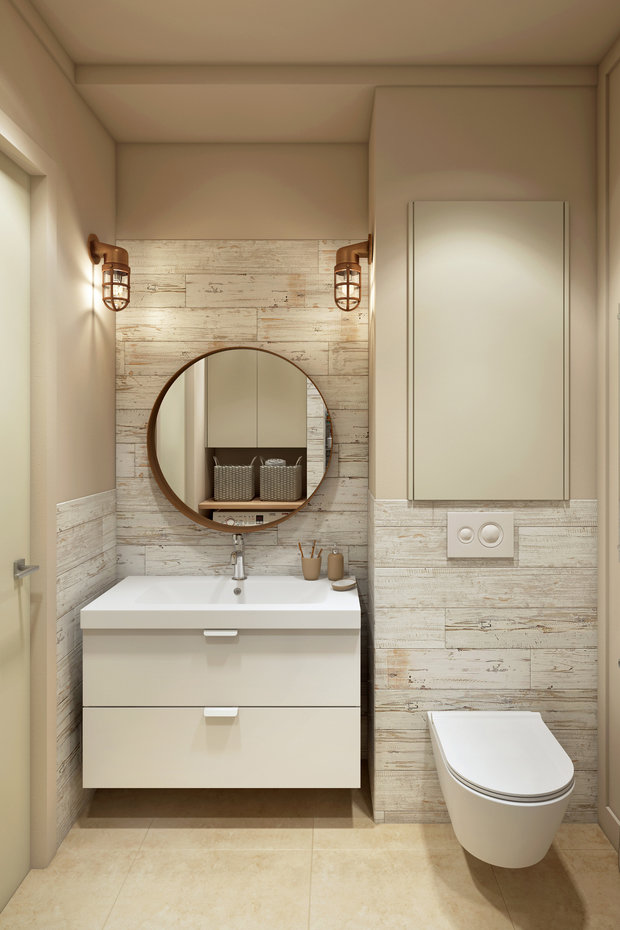 Фотография: Ванная в стиле Современный, Квартира, Проект недели, Москва, Эко, Ольга Райская, 40-60 метров – фото на INMYROOM