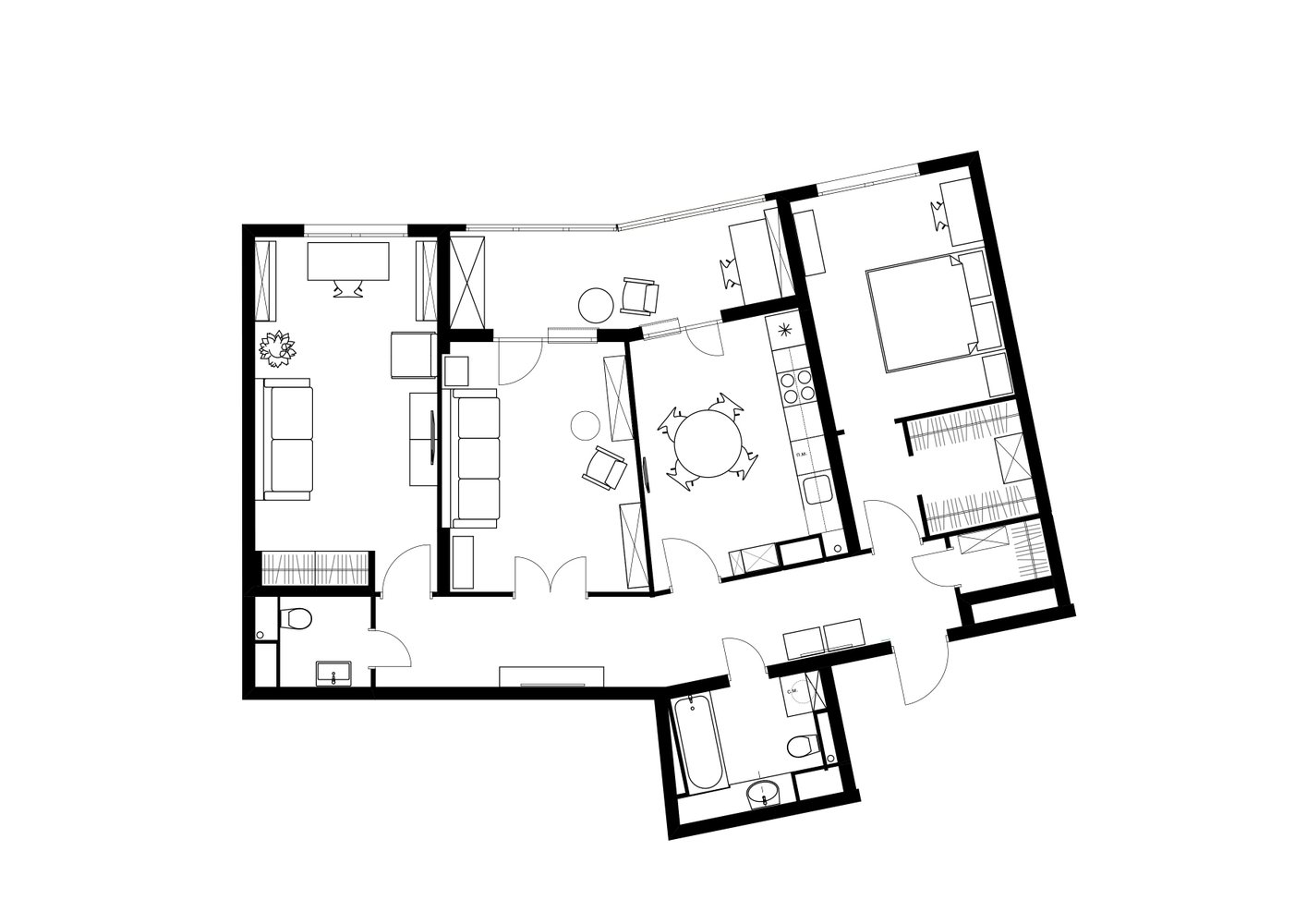 Фотография: Планировки в стиле , Современный, Квартира, Проект дня, Санкт-Петербург, 3 комнаты, Более 90 метров, Наталья Орешкова – фото на INMYROOM Фотография: Планировки в стиле , Современный, Квартира, Проект дня, Санкт-Петербург, 3 комнаты, Более 90 метров, Наталья Орешкова – фото на INMYROOM