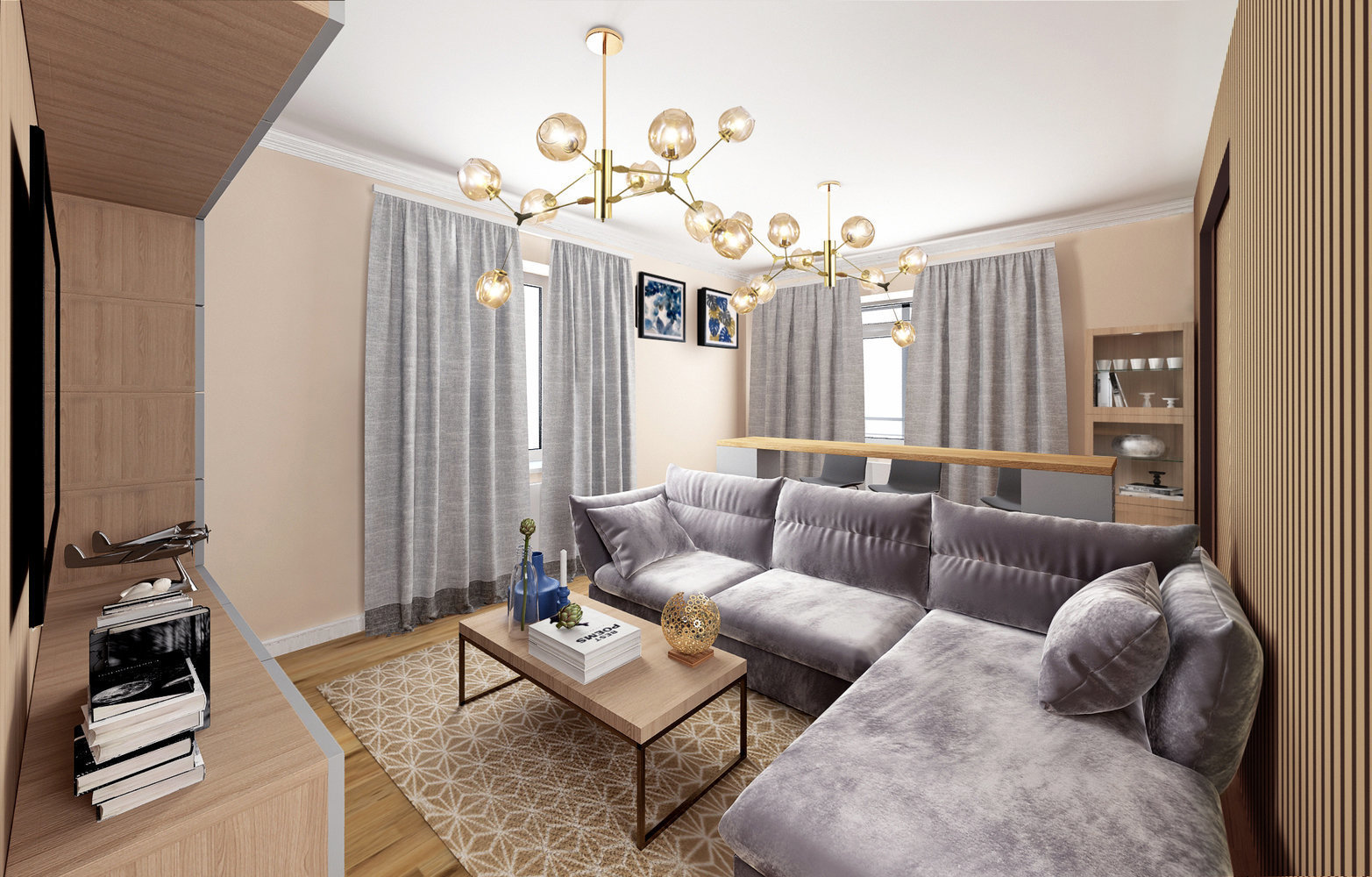 Фотография: Гостиная в стиле Современный, Скандинавский, Квартира, Проект недели, Москва, 4 и больше, Более 90 метров, Монолитно-кирпичный, Studio DA, Анна Клековкина, Ирина Паутова – фото на INMYROOM Фотография: Гостиная в стиле Современный, Скандинавский, Квартира, Проект недели, Москва, 4 и больше, Более 90 метров, Монолитно-кирпичный, Studio DA, Анна Клековкина, Ирина Паутова – фото на INMYROOM