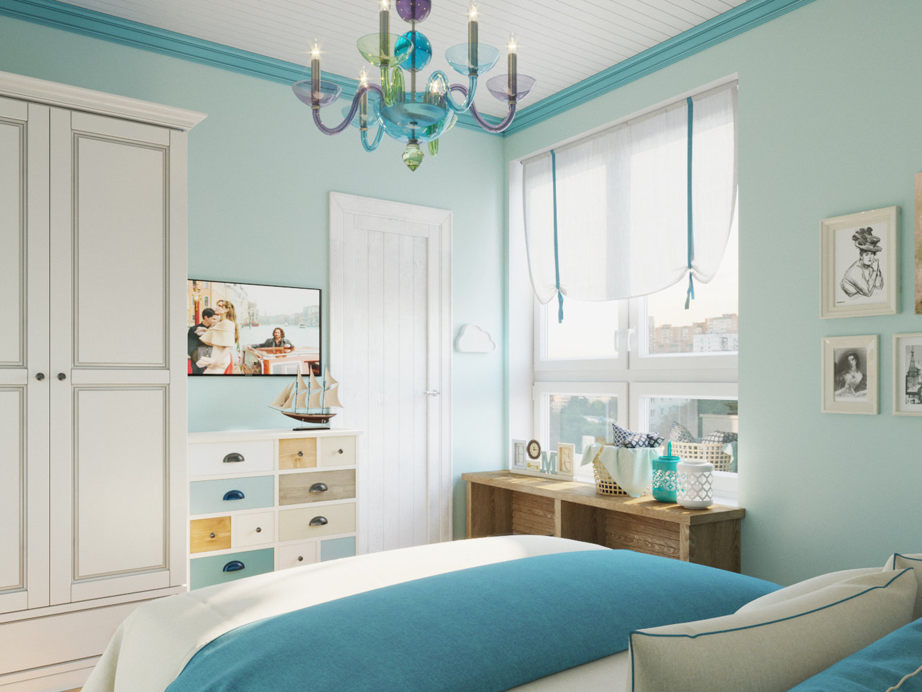 Фотография: Спальня в стиле Прованс и Кантри, Квартира, Планировки, Аксессуары, Декор, Мебель и свет, Белый, Проект дня, Зеленый, Синий, Голубой, ИКЕА, Московская область, Студия 3.14, Надежда Каппер, 3 комнаты, 60-90 метров, Монолитно-кирпичный, Сантехника, Люберцы – фото на INMYROOM Фотография: Спальня в стиле Прованс и Кантри, Квартира, Планировки, Аксессуары, Декор, Мебель и свет, Белый, Проект дня, Зеленый, Синий, Голубой, ИКЕА, Московская область, Студия 3.14, Надежда Каппер, 3 комнаты, 60-90 метров, Монолитно-кирпичный, Сантехника, Люберцы – фото на INMYROOM