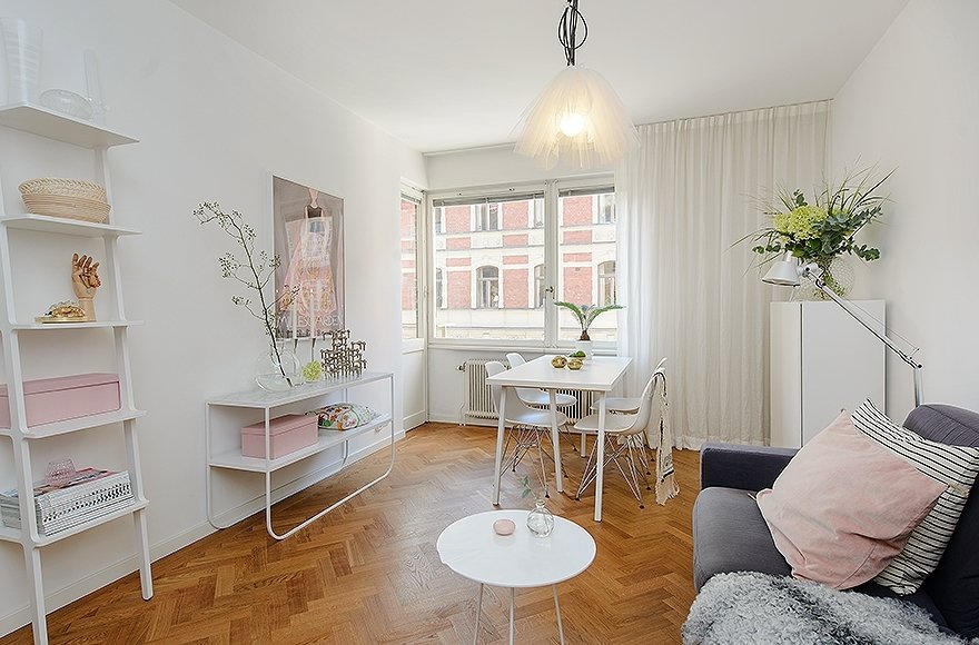 Фотография: Кухня и столовая в стиле Скандинавский, Современный, Малогабаритная квартира, Квартира, Швеция, Дома и квартиры – фото на INMYROOM