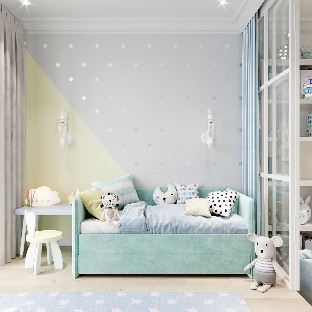 Фотография: Детская в стиле Современный, Квартира, Проект недели, Санкт-Петербург, Елена Иванова, 3 комнаты, Более 90 метров – фото на INMYROOM