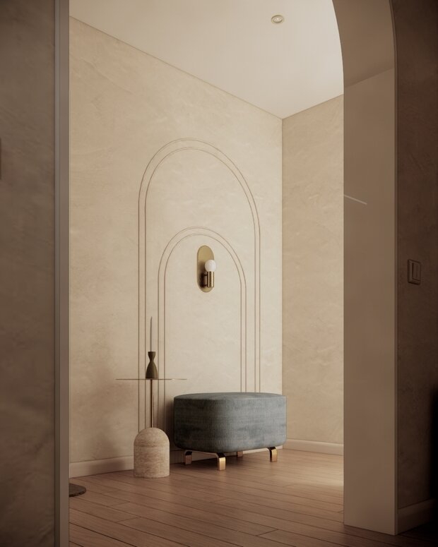 Визуализация интерьера прихожей в стиле минимализм
