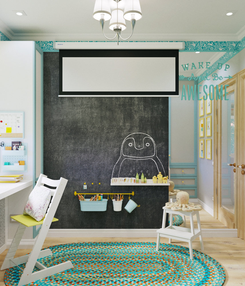 Фотография: Детская в стиле Прованс и Кантри, Дом, Проект недели, Дом и дача, Новосибирск, Таунхаус, Кирпичный дом, 4 и больше, 60-90 метров, Полина Степанова – фото на INMYROOM