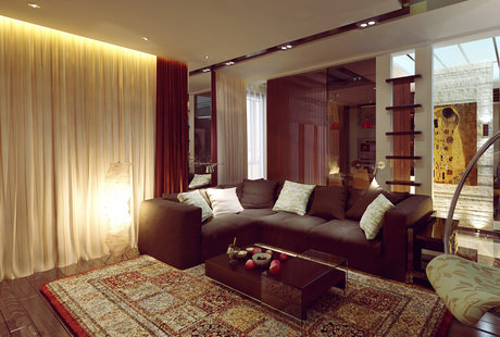 Гостиная в эклектичном стиле