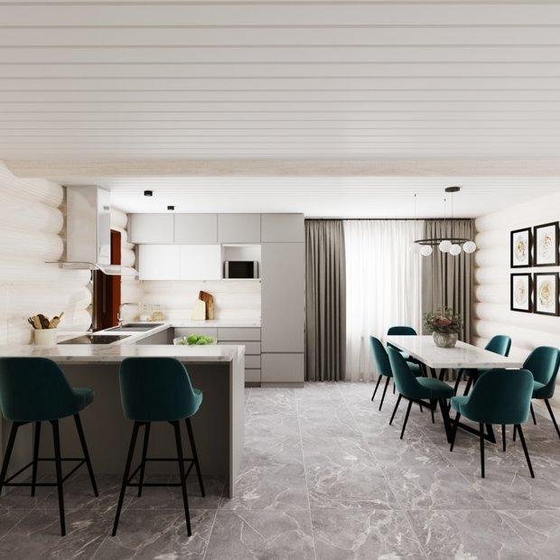 Фото из портфолио Бревенчатый дом – фотографии дизайна интерьеров на INMYROOM