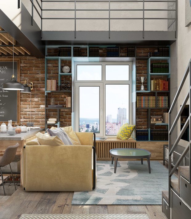 Фото из портфолио Двухуровневый лофт в "Пятницких кварталах" г.Москва – фотографии дизайна интерьеров на INMYROOM