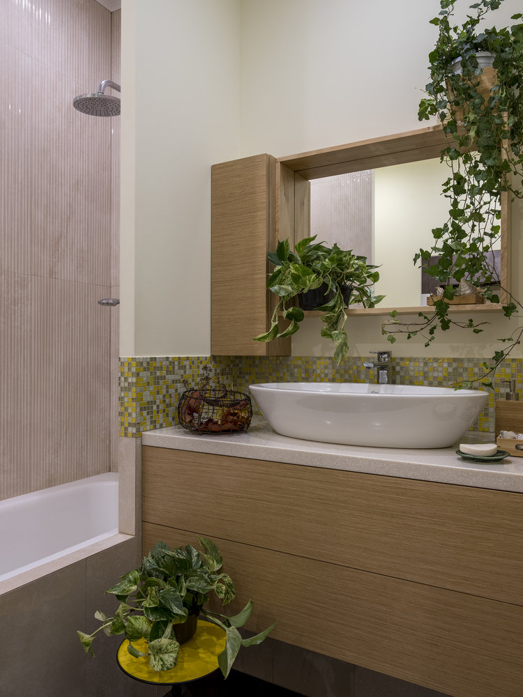 Фотография: Ванная в стиле Эко, Прованс и Кантри, Эклектика, Квартира, Проект дня, Московская область, Татьяна Безверхая, 2 комнаты, 60-90 метров, Монолитно-кирпичный, TB Design – фото на INMYROOM