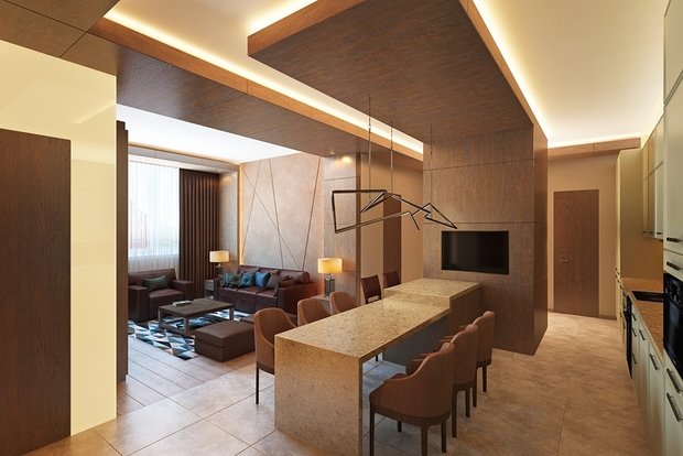 Фото из портфолио Квартира 120 м2 на улице Островитянова – фотографии дизайна интерьеров на INMYROOM