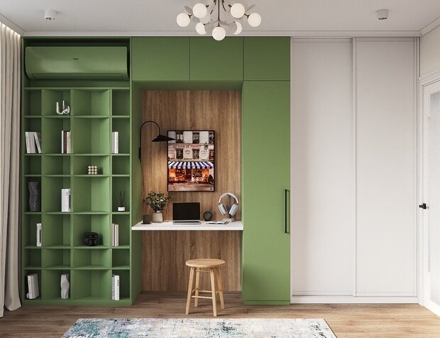 Фотография: Гостиная в стиле Современный, Квартира, Проект дня, Московская область, Ирина Собыленская, 3 комнаты, 40-60 метров, Монолитно-кирпичный – фото на INMYROOM