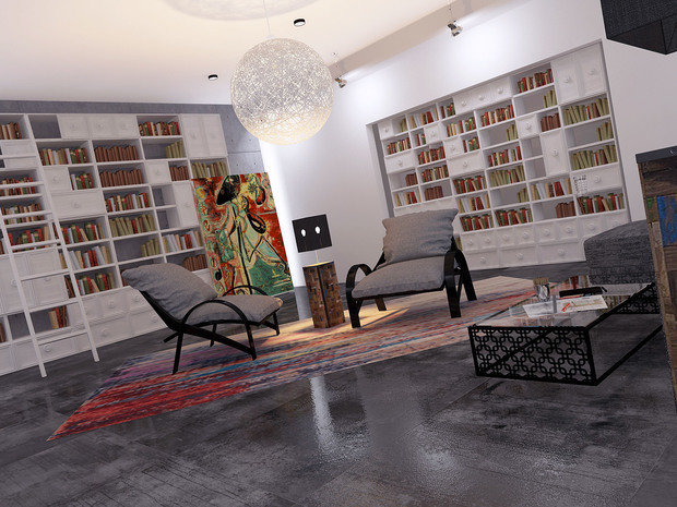 Фото из портфолио Библиотека – фотографии дизайна интерьеров на INMYROOM