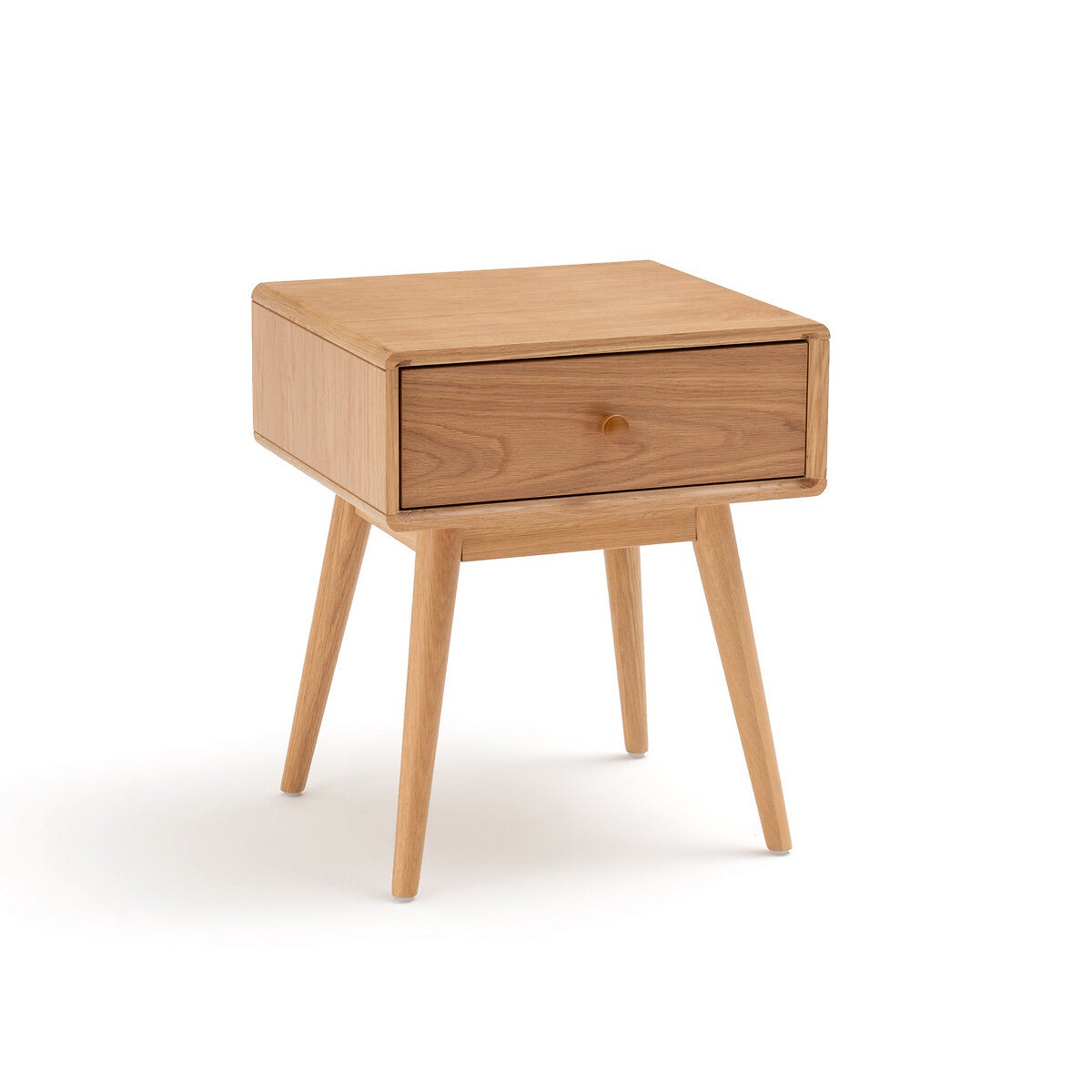 Прикроватная тумба с ящиком из дуба Miji бежевого цвета