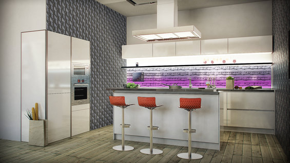 Фотография: Кухня и столовая в стиле Хай-тек, Квартира, Дома и квартиры – фото на INMYROOM