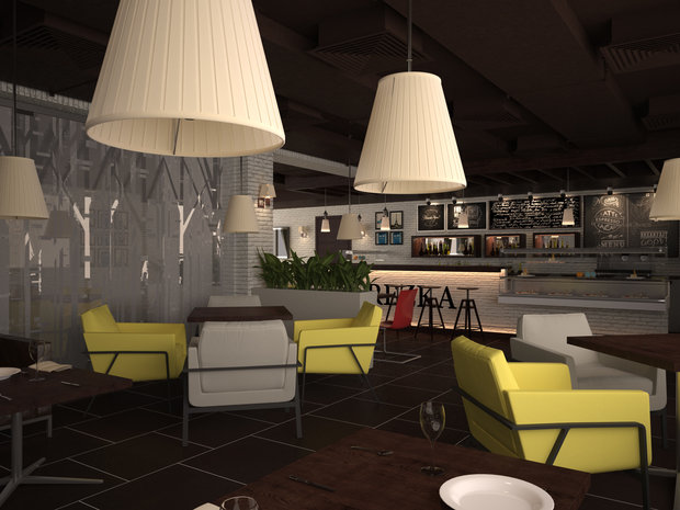 Фото из портфолио Кафе в стиле лофт – фотографии дизайна интерьеров на INMYROOM